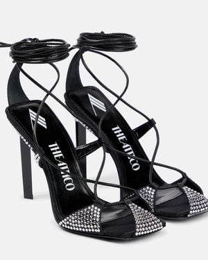 The Attico Adele Embellished Sandals - Black