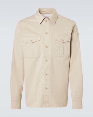Moncler Cotton Gabardine Shirt - Natural
