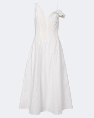 Rohe Off-Shoulder Cotton-Blend Midi Dress - White