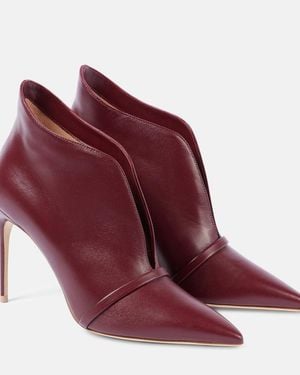 Malone Souliers Loren Leather Ankle Boots - Red
