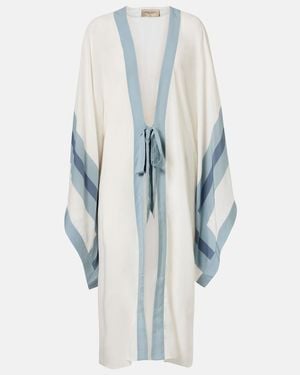 Adriana Degreas Kaftan Bold Stripes - Blau