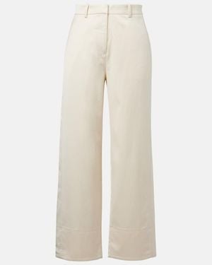 TOTEME High-Rise Wide-Leg Trousers - Natural