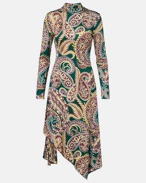 Etro Paisley Print Midi Dress - Multicolour