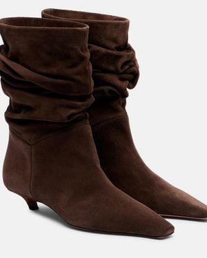 AMINA MUADDI Jamie 25 Suede Ankle Boots - Brown
