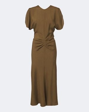 Victoria Beckham Midikleid Bela - Natur