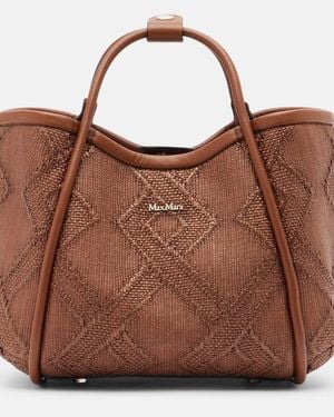 Max Mara Henkeltasche Marin Small Mit Leder - Braun