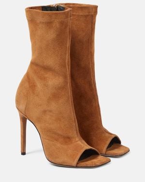 Paris Texas Amanda Suede Ankle Boots - Brown