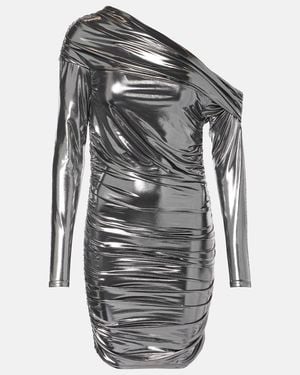The Sei One-Shoulder Jersey Minidress - Gray