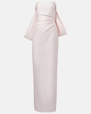 Monique Lhuillier Bow-Detail Satin Gown - Pink
