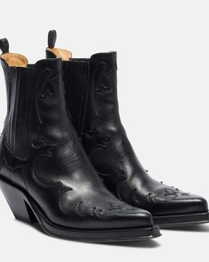 Gabriela Hearst Botas Cowboy Cassidy De Piel - Negro
