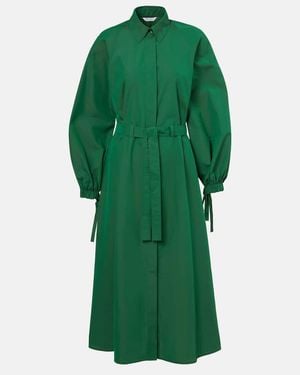 Max Mara Viale Cotton Shirt Dress - Green