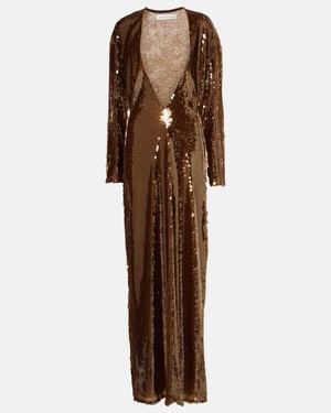 Christopher Esber Triquetra Sequined Gown - Brown