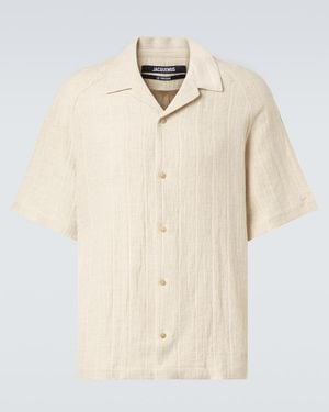 Jacquemus Fonccio Jacquard Bowling Shirt - Natural