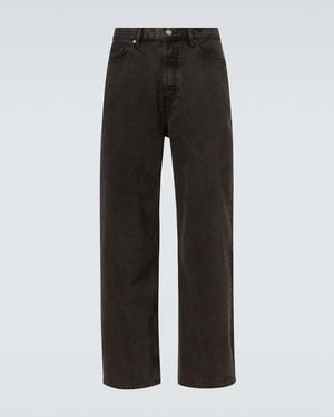 FRAME Baggy Jean High-Rise Straight Jeans - Black