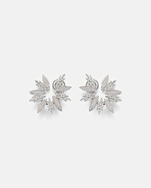 YEPREM Pendientes Y-Couture De Oro Blanco De 18 Ct Con Diamantes