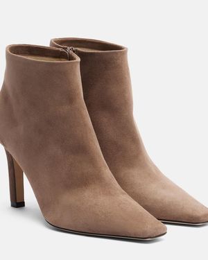 The Row Suede Ankle Boots - Brown