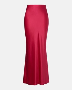 The Sei Bias Silk Satin Maxi Skirt - Red