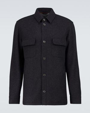 Loro Piana Cashmere-blend Overshirt - Blue