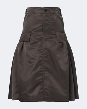 Sacai Twill Midi Skirt - Gray