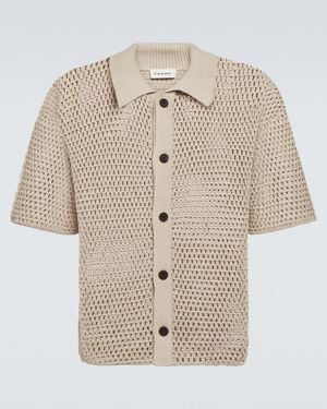 FRAME Open-Knit Cotton Cardigan - Natural