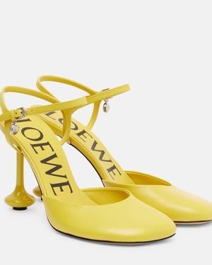 Loewe Toy 90 Leather Pumps - Yellow
