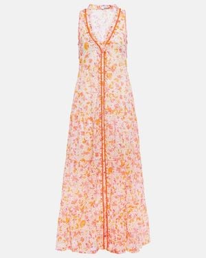 Poupette Nana Floral Cotton Maxi Dress - Pink