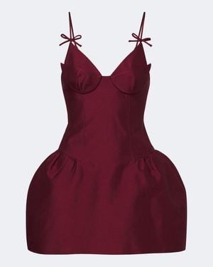 ShuShu/Tong Wool And Silk-Blend Bustier Dress - Red