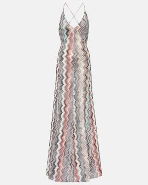 Missoni Zig Zag Maxi Dress - White