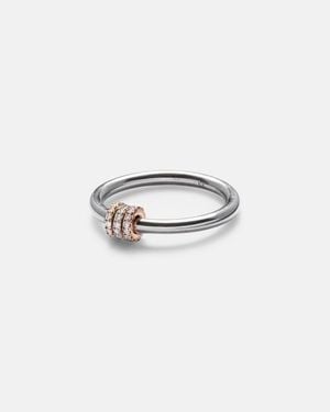 Spinelli Kilcollin Sirius Sterling And 18Kt Ring With Diamonds - White