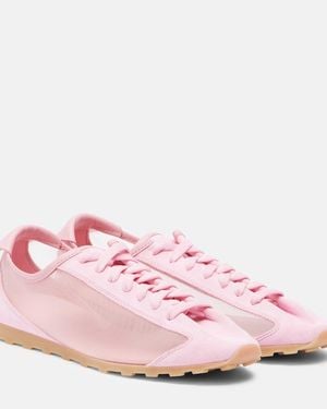 Jacquemus Tennis Suede-Trimmed Trainers - Pink