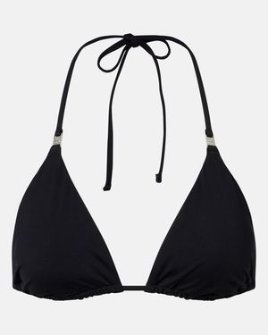 Tory Burch T Monogram Bikini Top - Black