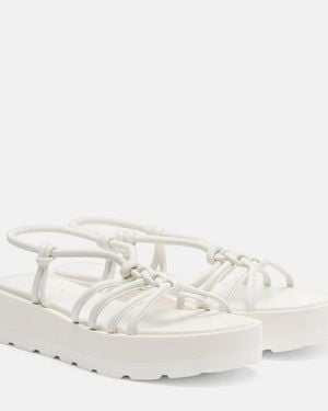 Gianvito Rossi Plateausandalen Hebe Aus Leder - Weiß