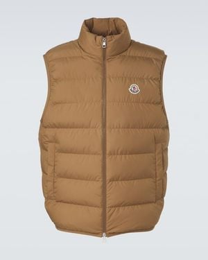 Moncler Contrin Down Vest - Brown