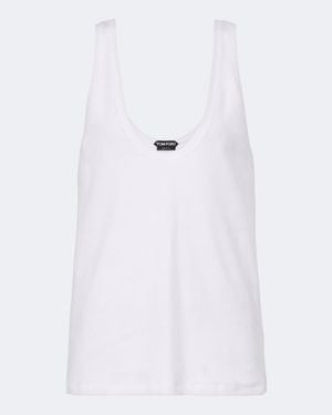 Tom Ford Debardeur En Coton Melange - Blanc