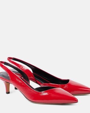 Isabel Marant Piery Patent Leather Slingback Court Shoes - Red