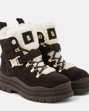 Bogner Botines Arosa De Ante Con Shearling - Negro