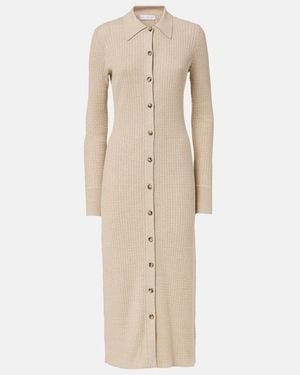 Proenza Schouler Label Phillips Cotton-Blend Midi Dress - Natural