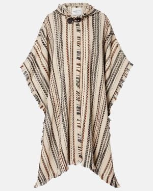 Isabel Marant Iseline Striped Poncho - Natural
