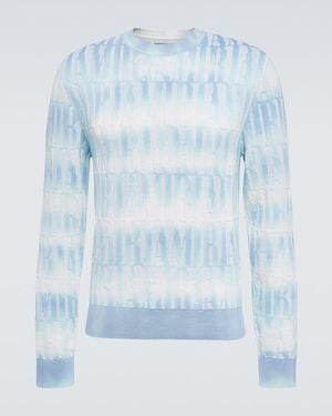 Amiri Pullover Aus Einem Baumwollgemisch - Blau