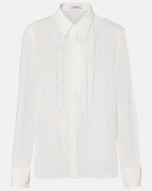 Dorothee Schumacher Sheer Twist Georgette Blouse - White