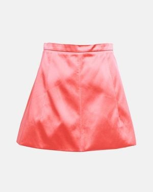 Patou Cotton-Blend Satin Miniskirt - Pink