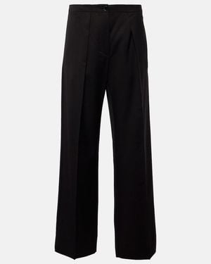 Acne Studios Mid-Rise Wide-Leg Trousers - Black