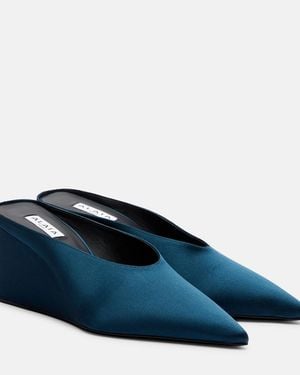 Alaïa Wedges Cube Aus Satin - Blau