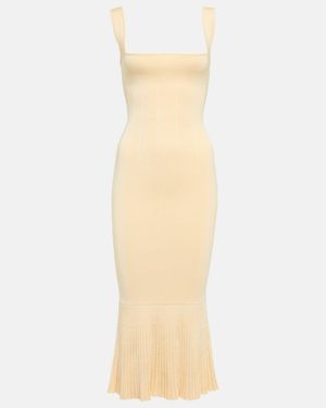 Galvan London Vestido Midi De Jersey Acampanado - Neutro
