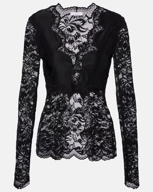 Rabanne Lace Top - Black