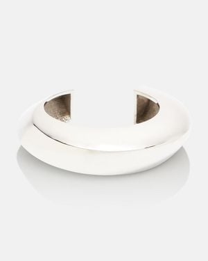 Alaïa Edge Small Cuff Bracelet - White