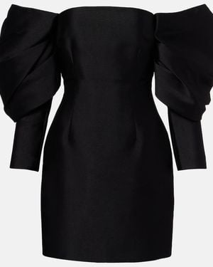 Solace London Freja Satin Minidress - Black