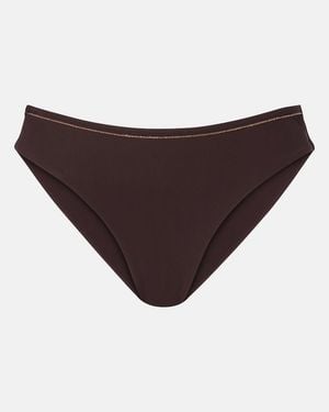 Brunello Cucinelli Verziertes Bikini-Hoeschen - Braun