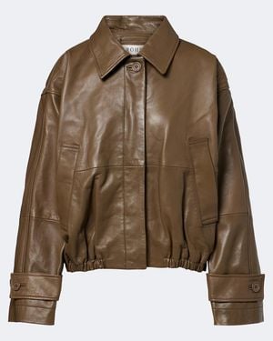 Rohe Leather Blouson Jacket - Brown