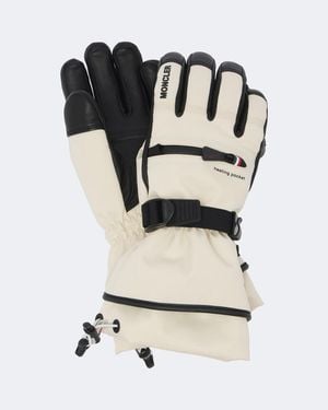 Moncler Guantes De Esqui De Gore-Tex Con Logo - Negro